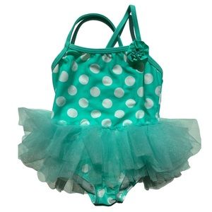 OP Polka Dot One-Piece Tutu Swimsuit (Toddler Girls)